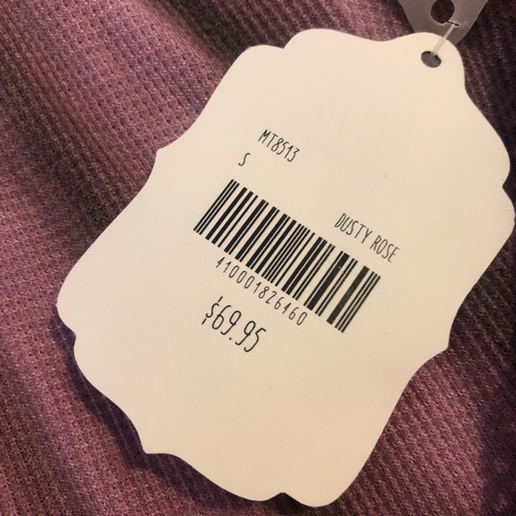 Altar’d State Ombré Waffle Knit Tunic Dress Mesh Sleeves size Small NWT Pink - Picture 6 of 8